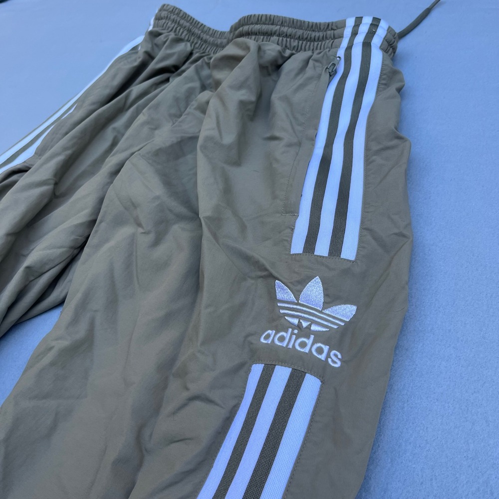 Adidas Originals Mens Track Pants Olive Green H41386 Trefoil Mesh Lined Small